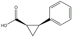 2β-フェニルシクロプロパン-1β-カルボン酸 化学構造式
