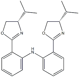 双(2-((S)-4-异丙基-4,5-二氢噁唑-2-基)苯基)胺, 485394-20-5, 结构式