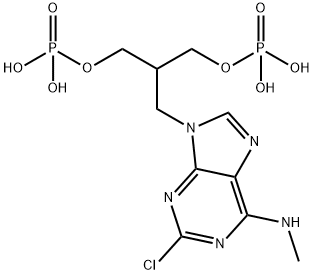[2-[(2-chloro-6-methylaminopurin-9-yl)methyl]-3-phosphonooxypropyl] dihydrogen phosphate Structure