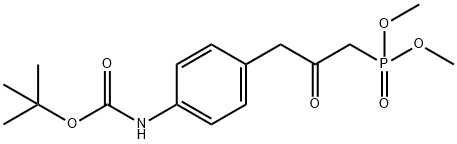 tert-butyl(4-(3-(dimethoxyphosphoryl)-2-oxopropyl)phenyl)carbamate Structure