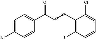 (2E)-3-(2-chloro-6-fluorophenyl)-1-(4-chlorophenyl)prop-2-en-1-one Structure