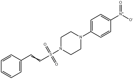 (E)-1-(4-nitrophenyl)-4-(styrylsulfonyl)piperazine Struktur