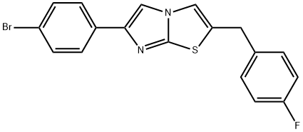 6-(4-bromophenyl)-2-(4-fluorobenzyl)imidazo[2,1-b]thiazole,496021-74-0,结构式