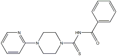 N-(4-(吡啶-2-基)哌嗪-1-硫代羰基)苯甲酰胺 结构式