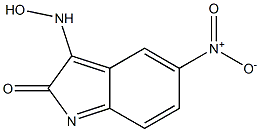 3-(hydroxyamino)-5-nitroindol-2-one Struktur