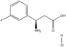 (R)-3-氨基-3-(3-氟苯基)丙酸盐酸盐 结构式