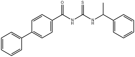 N-{[(1-phenylethyl)amino]carbonothioyl}-4-biphenylcarboxamide Structure