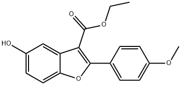 ethyl 5-hydroxy-2-(4-methoxyphenyl)benzofuran-3-carboxylate Struktur