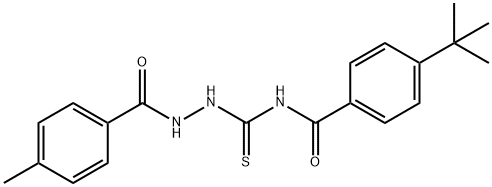 4-tert-butyl-N-{[2-(4-methylbenzoyl)hydrazino]carbonothioyl}benzamide Structure