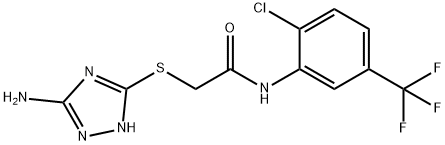 2-[(5-amino-1H-1,2,4-triazol-3-yl)sulfanyl]-N-[2-chloro-5-(trifluoromethyl)phenyl]acetamide Structure