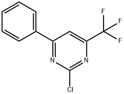 Pyrimidine, 2-chloro-4-phenyl-6-(trifluoromethyl)- Structure
