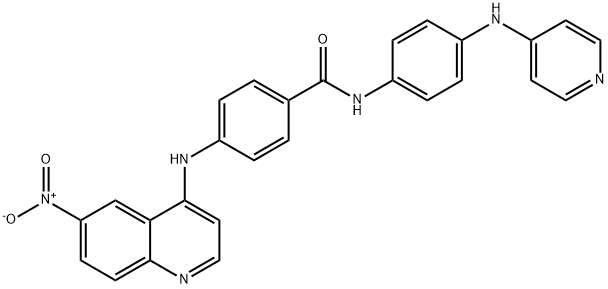 Benzamide,4-[(6-nitro-4-quinolinyl)amino]-N-[4-(4-pyridinylamino)phenyl]- Structure