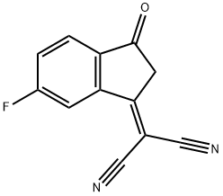 2-(6-fluoro-3-oxo-2,3-dihydro-1H-inden-1-ylidene)malononitrile Structure