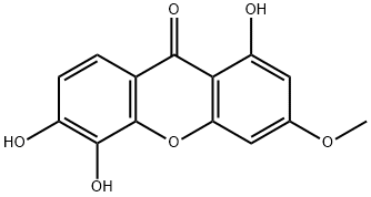 1,5,6-Trihydroxy-3-methoxyxanthone Struktur