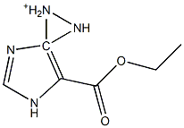 (5-ethoxycarbonylimidazol-4-ylidene)-imino-azanium 化学構造式