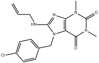 8-(allylamino)-7-(4-chlorobenzyl)-1,3-dimethyl-3,7-dihydro-1H-purine-2,6-dione Struktur
