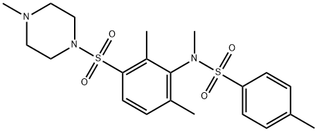 N-(2,6-dimethyl-3-((4-methylpiperazin-1-yl)sulfonyl)phenyl)-N,4-dimethylbenzenesulfonamide Structure