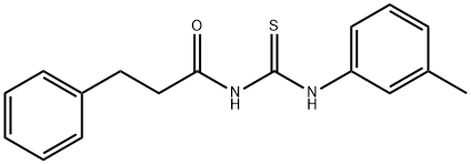 N-{[(3-methylphenyl)amino]carbonothioyl}-3-phenylpropanamide 结构式