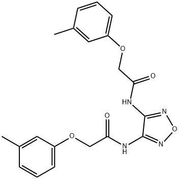 N,N'-1,2,5-oxadiazole-3,4-diylbis[2-(3-methylphenoxy)acetamide] Struktur