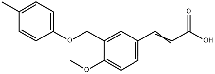 (2E)-3-{4-Methoxy-3-[(4-methylphenoxy)methyl]phenyl}acrylic acid Struktur