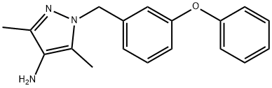 3,5-dimethyl-1-(3-phenoxybenzyl)-1H-pyrazol-4-amine Struktur