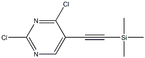 2-(2,4-dichloropyrimidin-5-yl)ethynyl-trimethylsilane 结构式