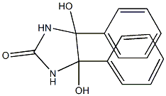 4,5-dihydroxy-4,5-diphenylimidazolidin-2-one Struktur
