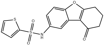 N-(9-oxo-6,7,8,9-tetrahydrodibenzo[b,d]furan-2-yl)thiophene-2-sulfonamide Structure