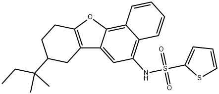 N-(8-(tert-pentyl)-7,8,9,10-tetrahydronaphtho[1,2-b]benzofuran-5-yl)thiophene-2-sulfonamide Structure