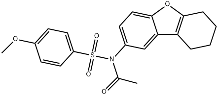 N-((4-methoxyphenyl)sulfonyl)-N-(6,7,8,9-tetrahydrodibenzo[b,d]furan-2-yl)acetamide Structure