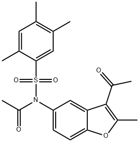518319-94-3 N-(3-acetyl-2-methylbenzofuran-5-yl)-N-((2,4,5-trimethylphenyl)sulfonyl)acetamide