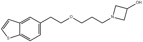 1-(3-(2-(BENZO[B]THIOPHEN-5-YL)ETHOXY)PROPYL)AZETIDIN-3-OL 结构式