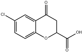 6-Chloro-4-oxo-chroman-2-carboxylic acid Struktur