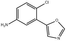 4-氯-3-(噁唑-5-基)苯胺 结构式