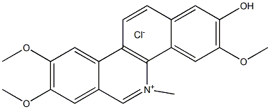 Benzo[c]phenanthridinium, 2-hydroxy-3,8,9-trimethoxy-5-methyl-, chloride (9CI) (MF1) Structure