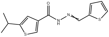 5-propan-2-yl-N-[(E)-thiophen-2-ylmethylideneamino]thiophene-3-carboxamide Struktur
