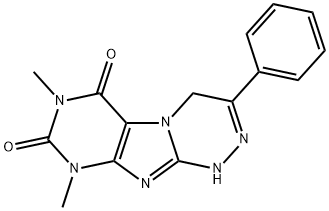 7,9-dimethyl-3-phenyl-1,4-dihydro-[1,2,4]triazino[3,4-f]purine-6,8(7H,9H)-dione Struktur