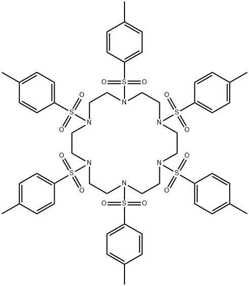 1,4,7,10,13,16-hexakis-(4-methylphenyl)sulfonyl-1,4,7,10,13,16-hexazacyclooctadecane Structure