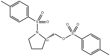 (S)-(1-(4-甲苯磺酰基))-2-(4-对甲苯磺酰)氧甲基吡咯烷, 52682-03-8, 结构式