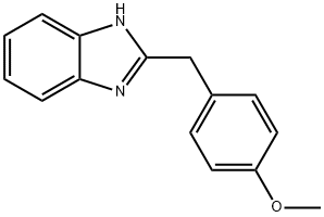 2-(4-メトキシベンジル)-1H-ベンゾイミダゾール 化学構造式