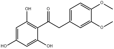 2-(3,4-dimethoxyphenyl)-1-(2,4,6-trihydroxyphenyl)ethan-1-one Struktur