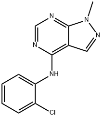 1H-Pyrazolo[3,4-d]pyrimidin-4-amine,N-(2-chlorophenyl)-1-methyl- Structure