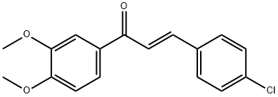 (E)-3′,4′-ジメトキシ-4-クロロカルコン 化学構造式