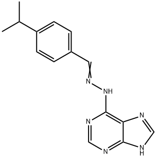 (E)-6-(2-(4-isopropylbenzylidene)hydrazinyl)-9H-purine Structure