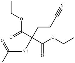diethyl 2-acetamido-2-(2-cyanoethyl)propanedioate Struktur