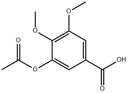 Benzoicacid, 3-(acetyloxy)-4,5-dimethoxy- Structure
