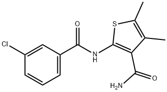 2-[(3-chlorobenzoyl)amino]-4,5-dimethylthiophene-3-carboxamide Structure