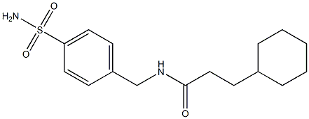 3-cyclohexyl-N-[(4-sulfamoylphenyl)methyl]propanamide Structure