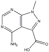 1H-吡唑并[3,4-D]嘧啶-3-羧酸,4-氨基-1-甲基-, 54814-49-2, 结构式