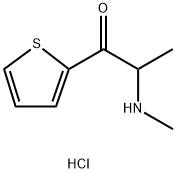 2-(methylamino)-1-thiophen-2-ylpropan-1-one:hydrochloride Struktur